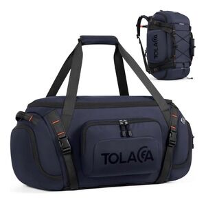 TOLAGA 3-in-1 Convertible Duffel Backpack Navy Blue Gym Travel Bag New